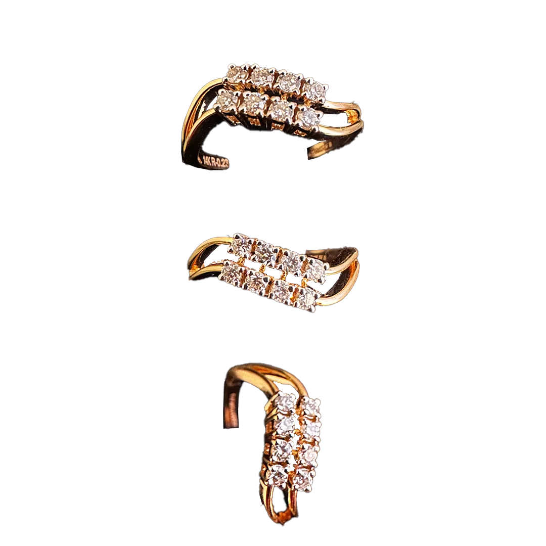 (RDL-730) Diamond Ring, Gold - 2.340 14KT, Diamond - 0.23