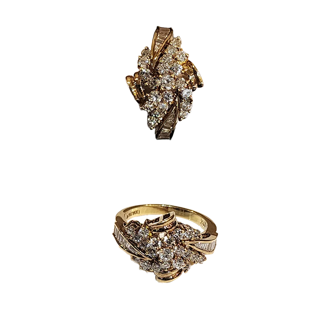(RDL-133) Ring in diamond - 1.16 ct, Gold-7.030, 18 ct