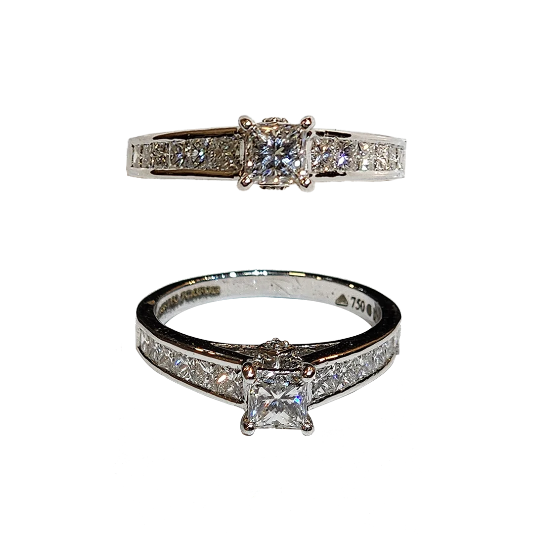 (RDL-564) Ring in Diamond (Diamond-1.31, Gold 18kt, 3.88 Grams) (Hallmarked)