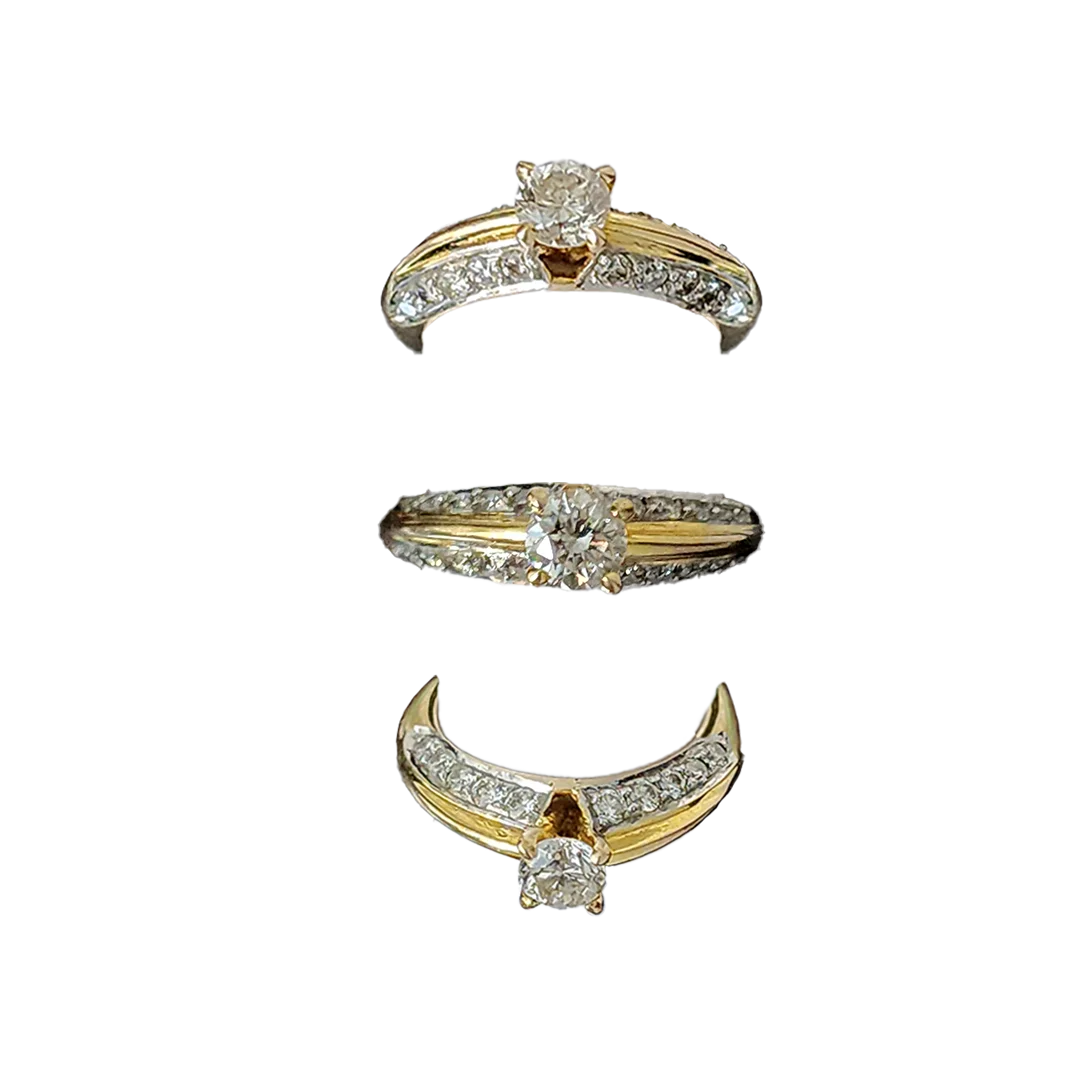 (RDL-583) Ring in Diamond (Diamond-1.20ct Gold 14kt, 4.79 Grams) (Hallmarked)