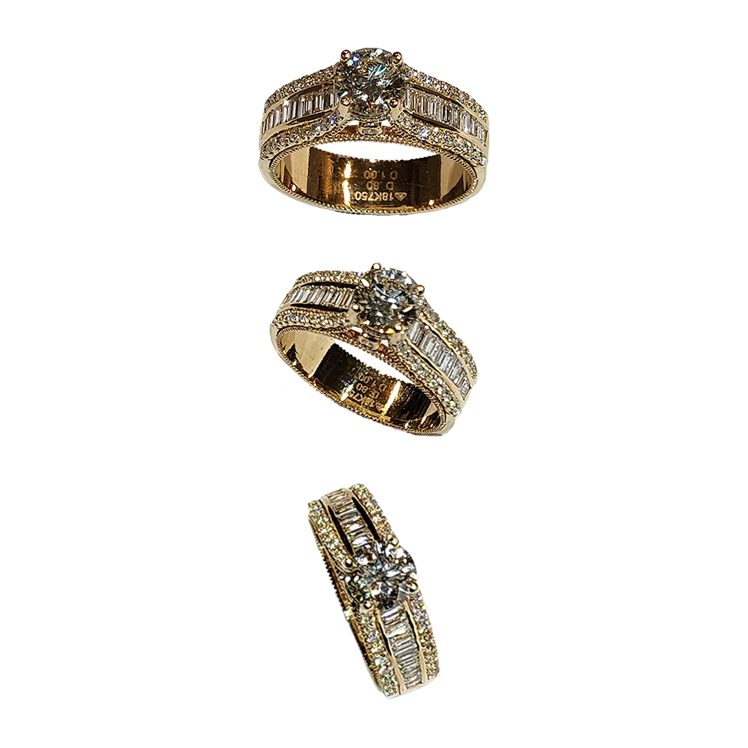 RDL-717, Ring in Diamond-1.08ct, Gold-6.463, 18 ct
