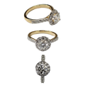 (RDL-719) Ring in diamond 1 pcs - 1.11 CT , Other diamond -0.59 CT , Gold-4.944, 18 CT (Hallmarked)