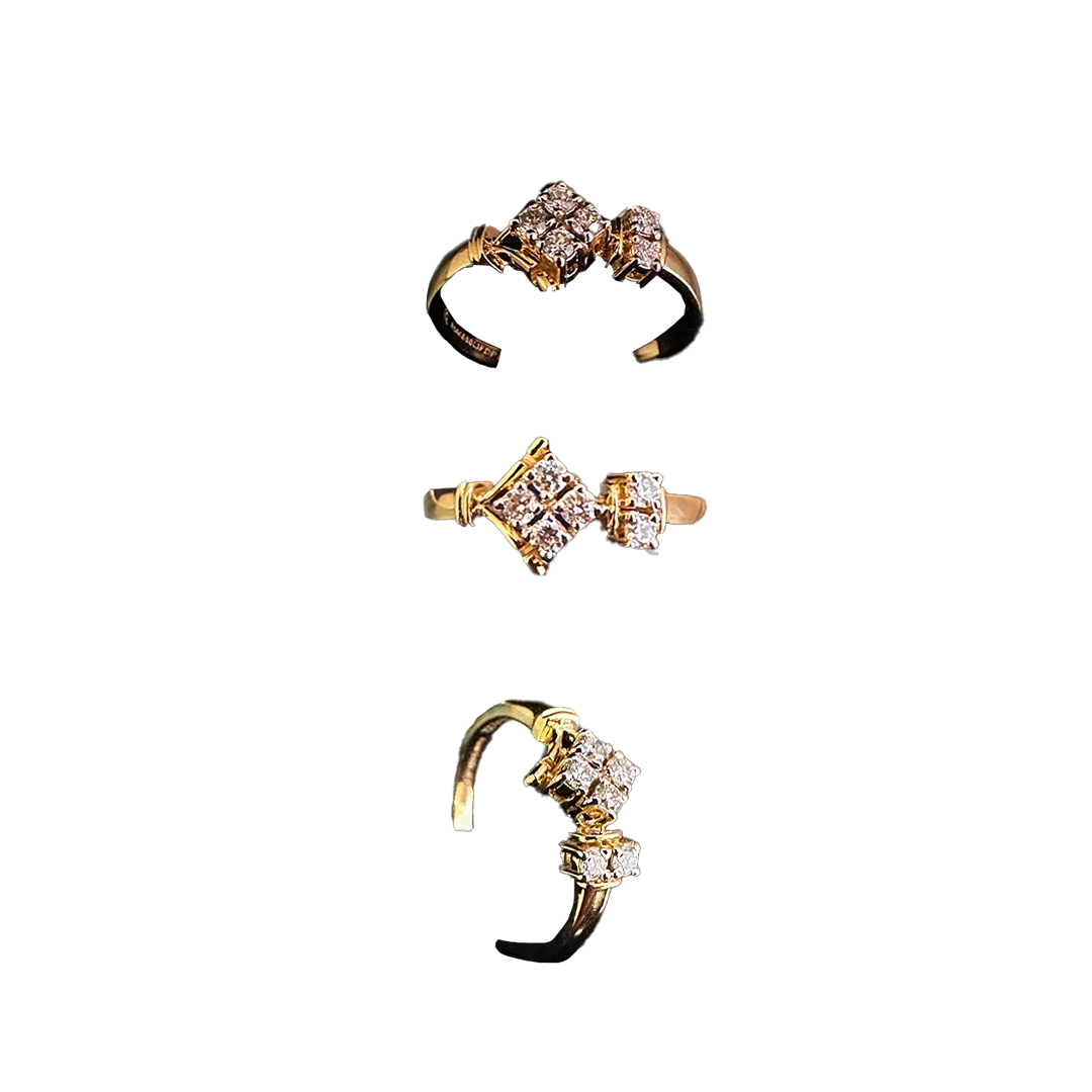 (RDL-736) Natural Diamond Ring, Gold - 2.20 14KT, Diamond - 0.22