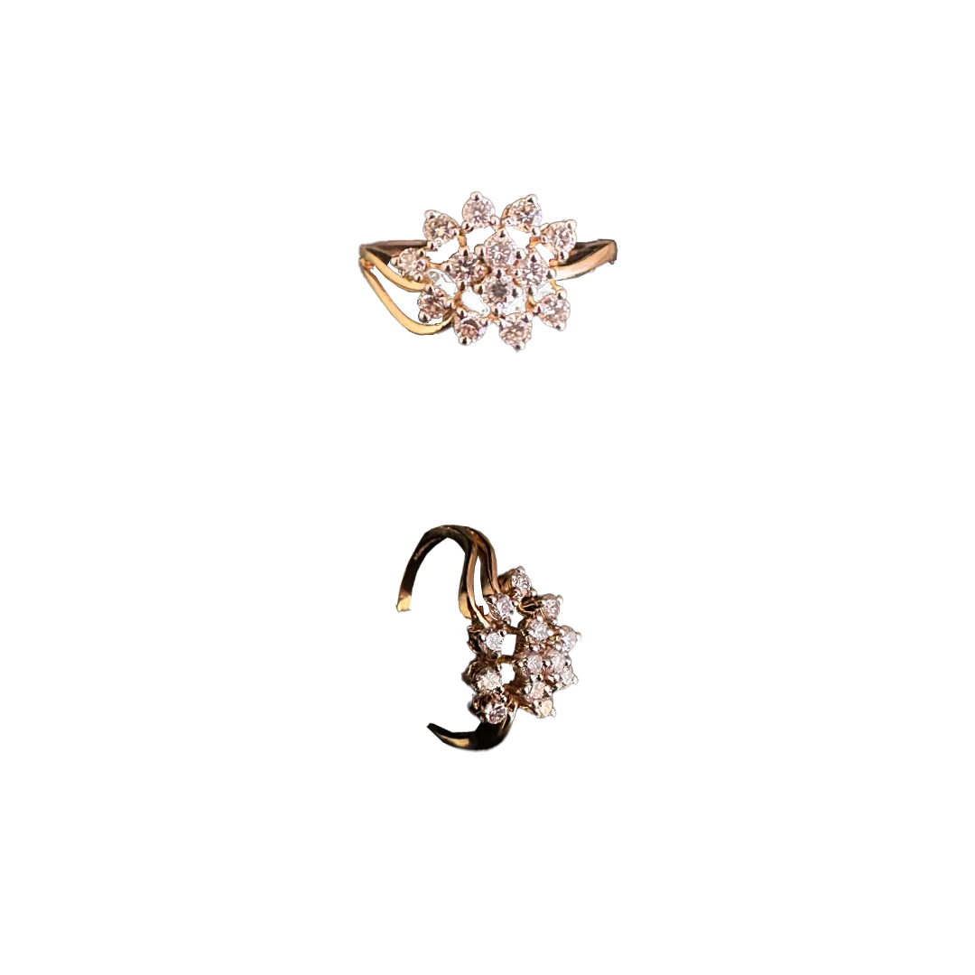 (RDL-739) Natural Diamond Ring, Gold - 2.790 14KT, Diamond - 0.48
