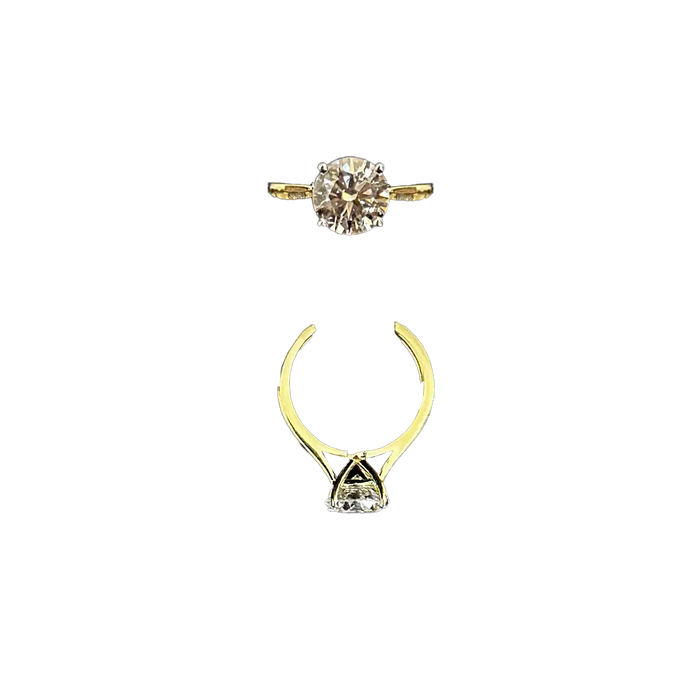 RG-066 Labgrown Ring, Diamond -2.02, Gold - 3.220 14KT