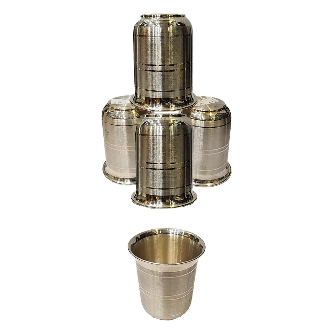 Baby Glass in silver 92.5% Purity, 37,31,32,35 grams, 4 pce