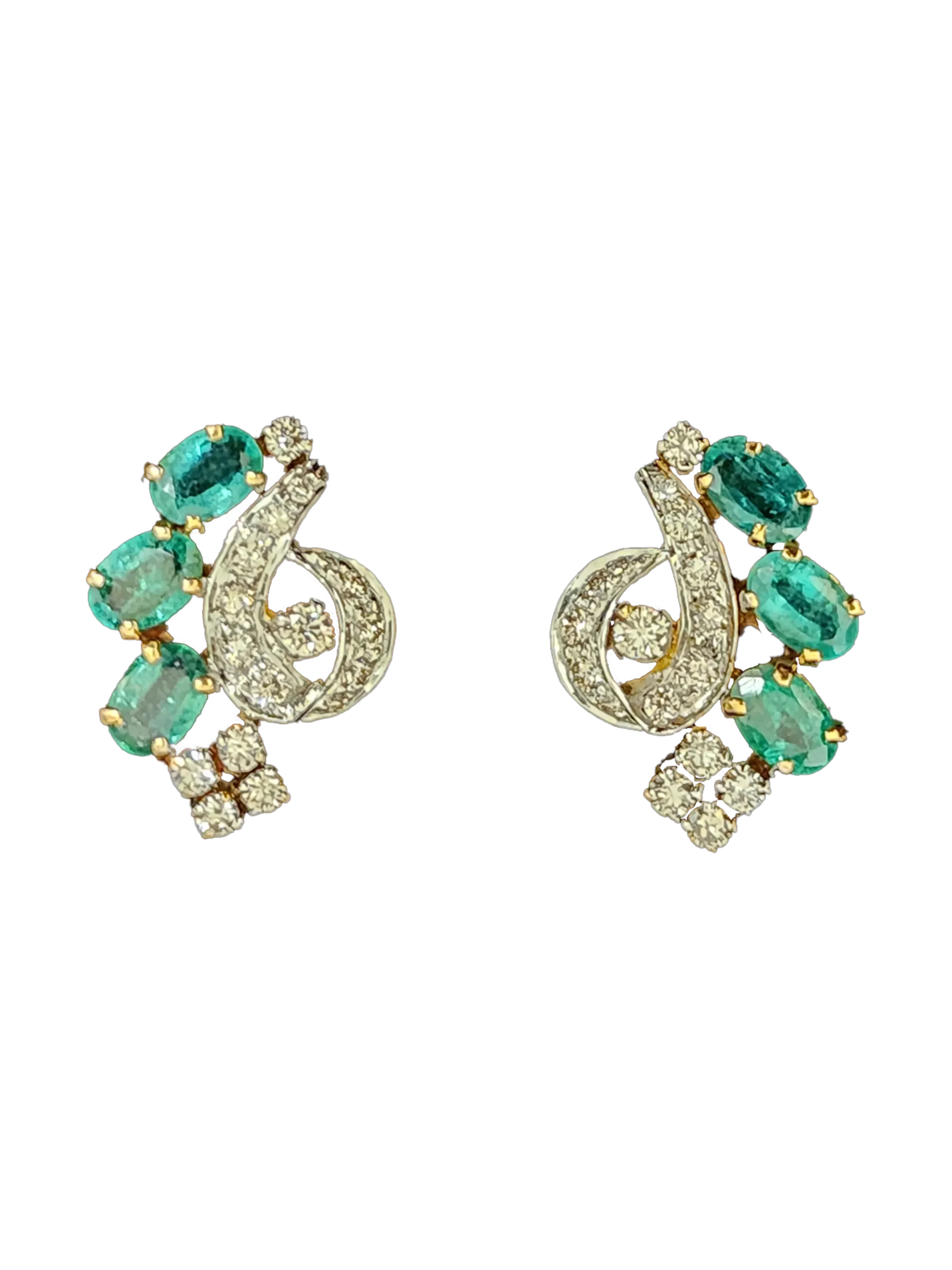 (TD-103-A) Diamond Tops in 14kt Hallmarked Gold(Diamond 0.90 CT ,Emerald 2.90 CT, Gold 9.153 CT)
