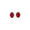 (TD-251), Tops in Diamond 2.18 CT, Gold 21.300 Grams in 14Ct Net Gold in 4 pair Tops, Red, Blue, Green, Yellow (Hallmarked)