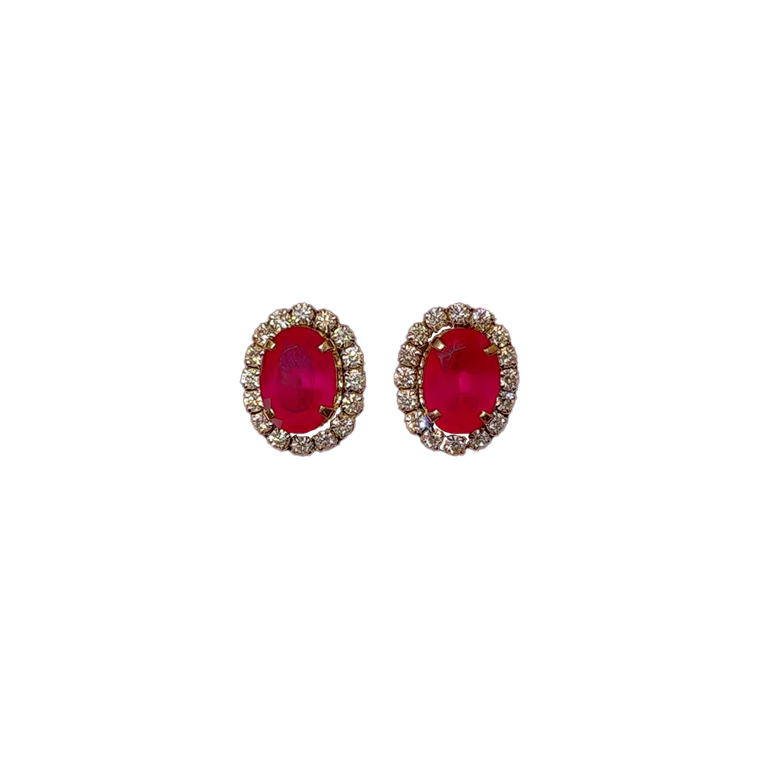 (TD-251), Tops in Diamond 2.18 CT, Gold 21.300 Grams in 14Ct Net Gold in 4 pair Tops, Red, Blue, Green, Yellow (Hallmarked)