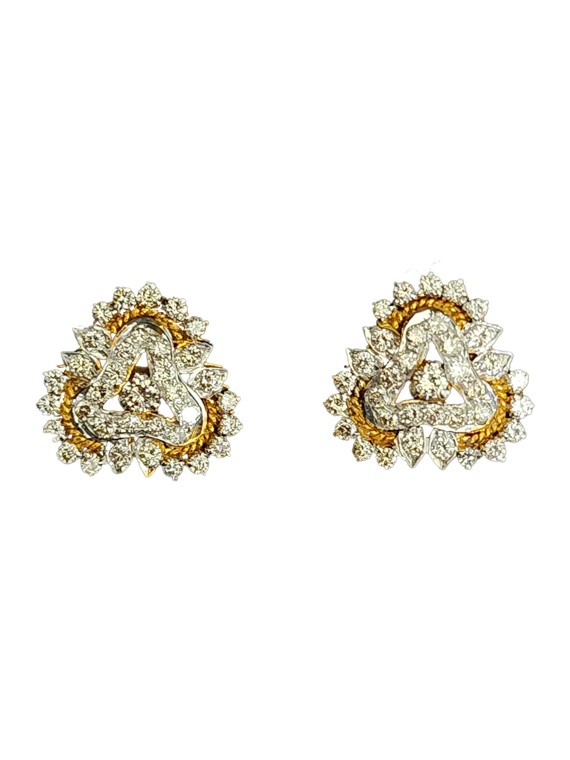 (TD-296) Diamond Tops in 14kt Hallmarked Gold (Diamond 1.22 CT ,Gold 7.600 CT)