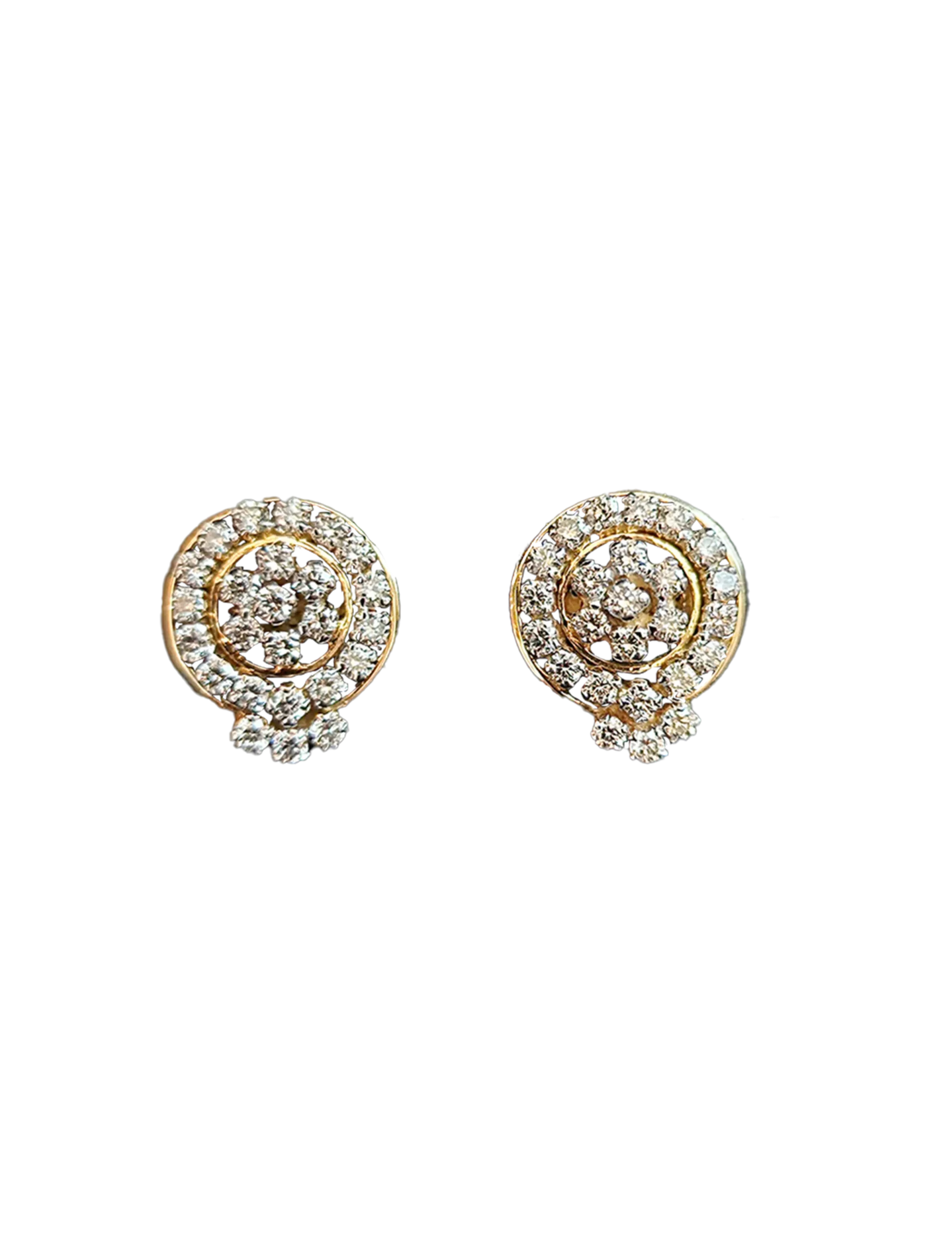 (TD-456) Diamond tops in 14kt Hallmarked Gold (Diamond 1.58 Grams ,Gold 8.818 Grams)