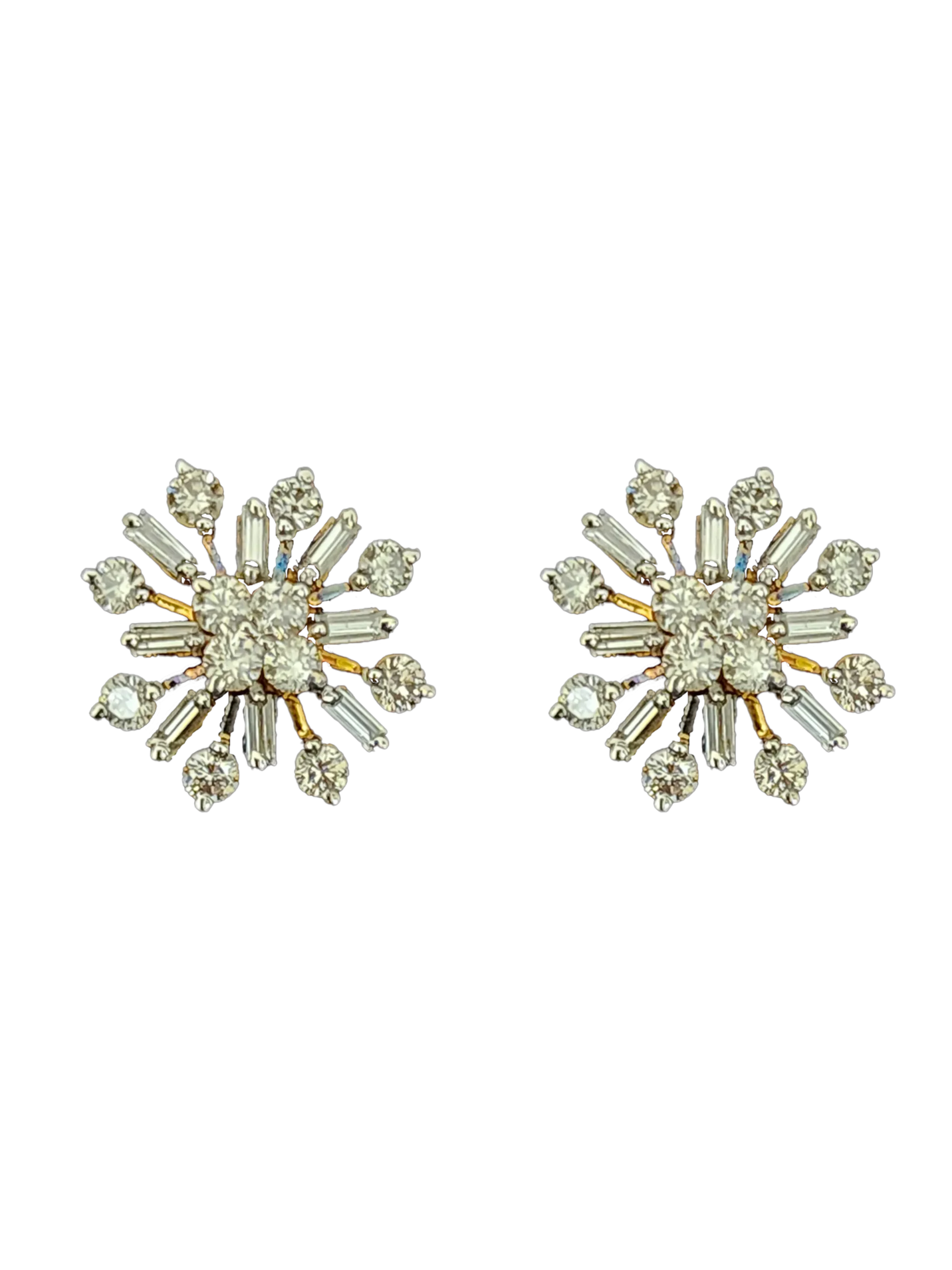 (TD-474) Diamond Tops in 14 kt Hallmarked Gold (Diamond 1.89 Grams CT ,Gold 6.960 Grams CT)