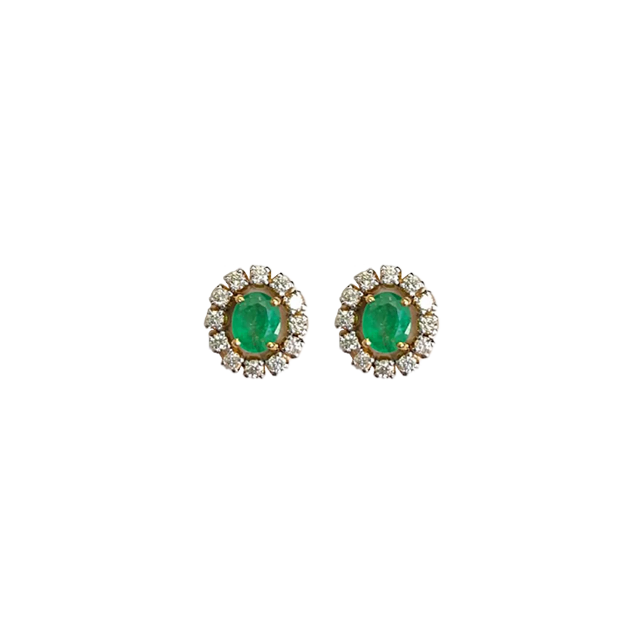 (TD-512) Diamond Tops in 14kt Hallmarked (Diamond 0.60 Grams, Gold 5.090 Grams ,panna 1.39 CT)