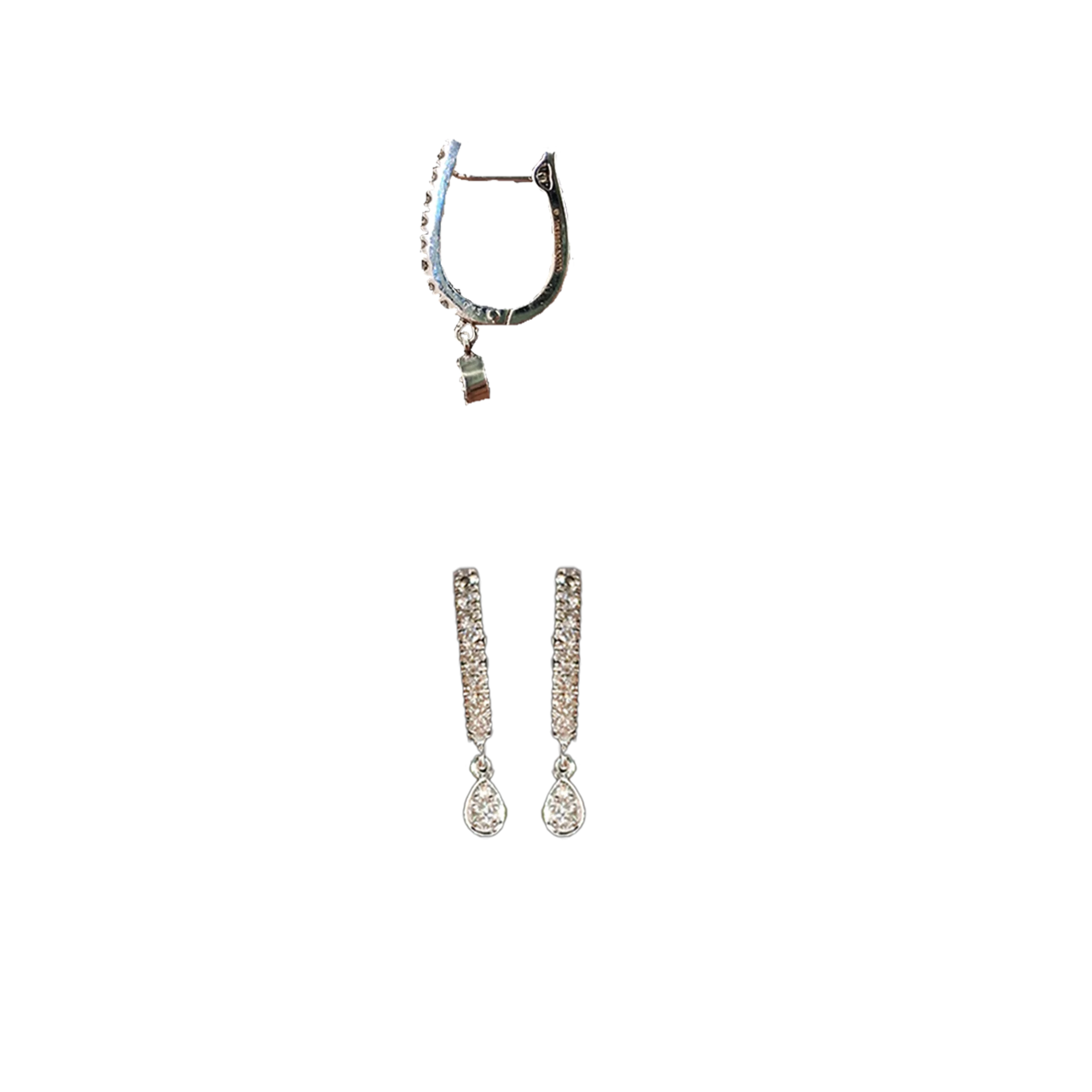 (TD-517) Diamond Tops in 14 CT Hallmarked Gold (Diamond 0.42 Grams ,Gold 2.896 Grams)