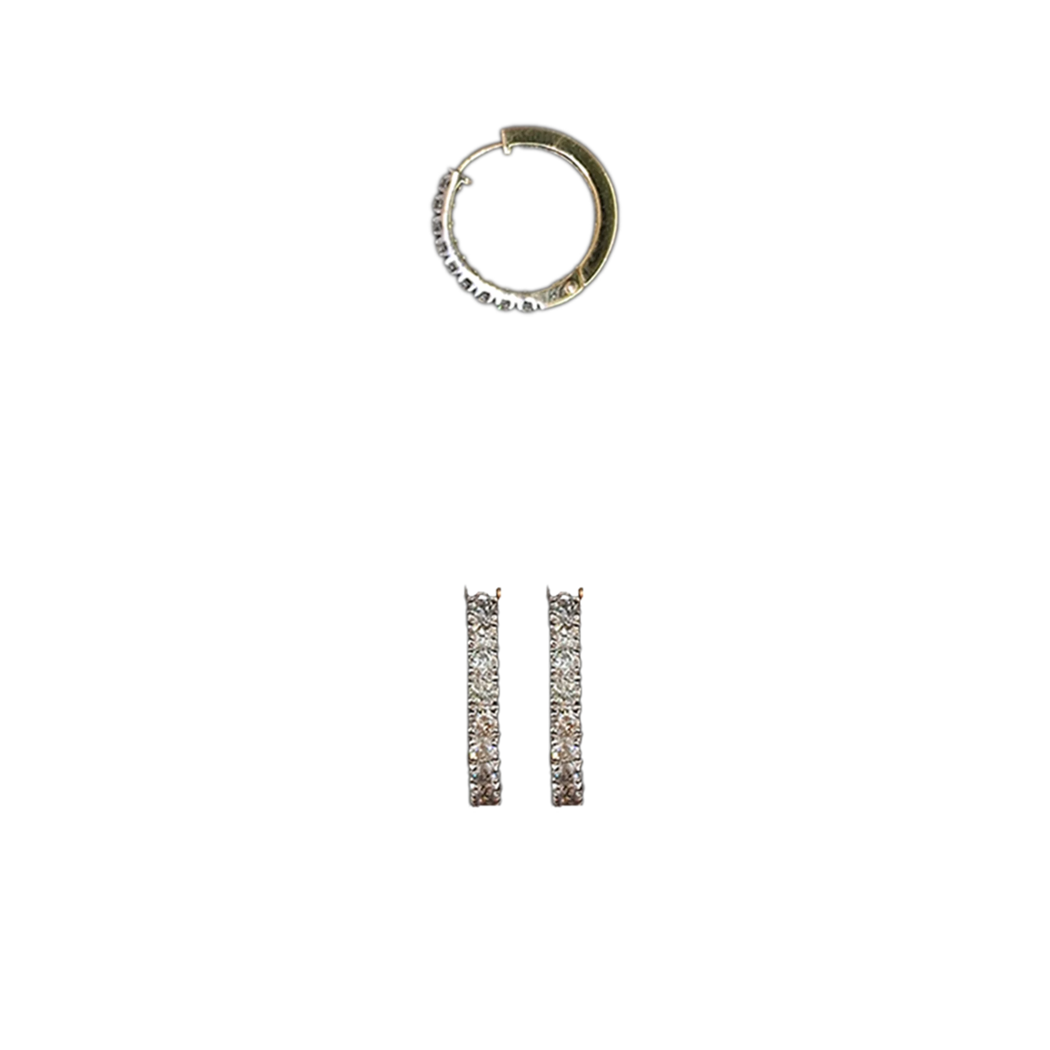 (TD-520) Diamond Bali in 14 KT Hallmarked (Diamond 0.47 Grams, Gold 2.812 Grams)