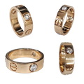 (RDL-707) Couple Ring Gents band (Diamond 0.43 CT, gold 8.747 18Kt, Ladies band (Gold 6.733, Diamond 0.32 )