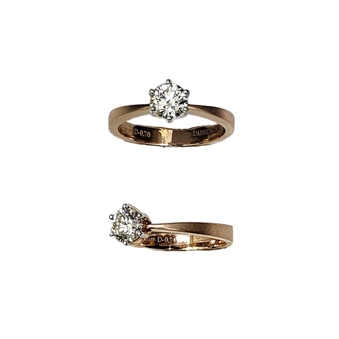 (RDL-715) Diamond ring in 18KT, Diamond- 0.70, Gold - 3.938