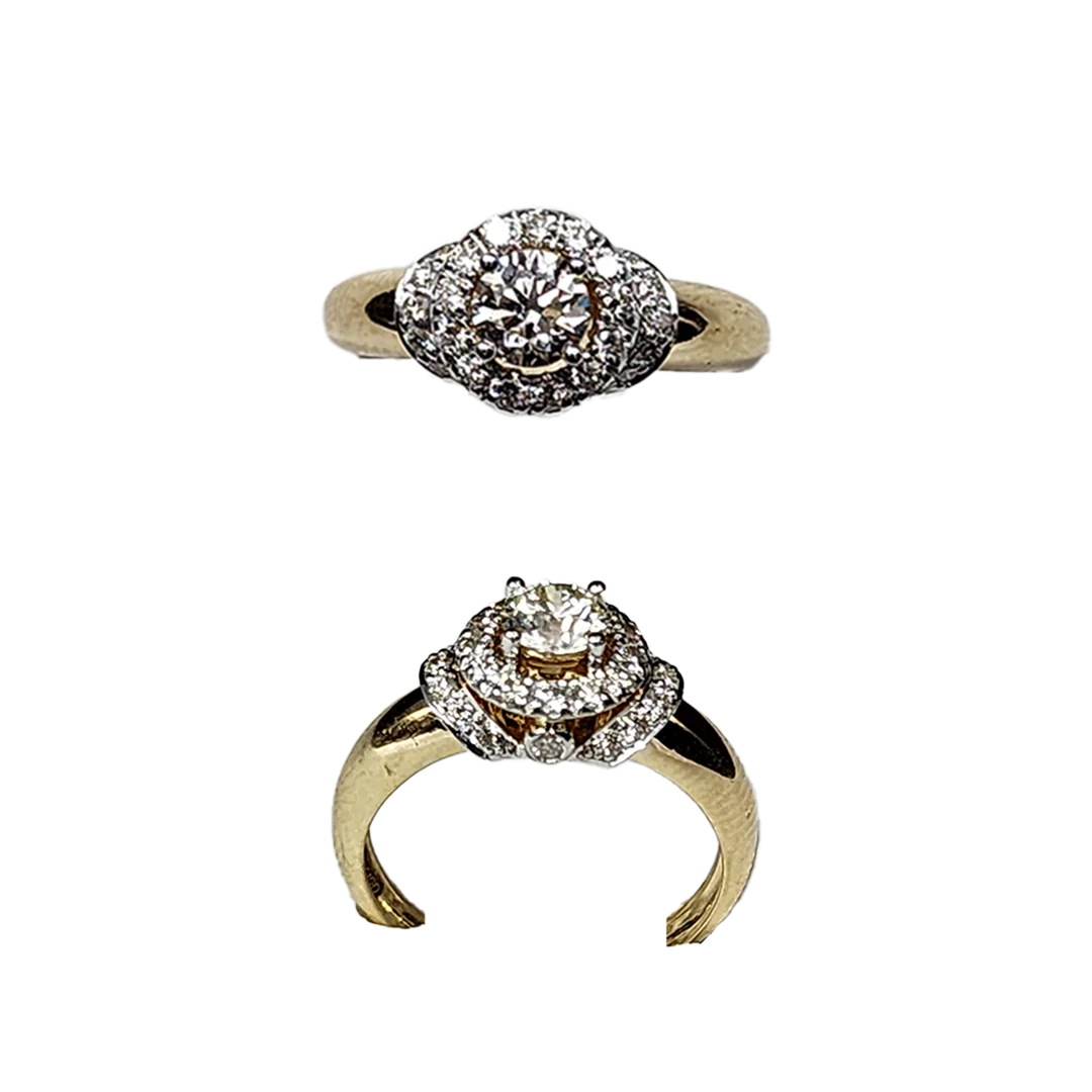 (RDL-713) Diamond ring in 18KT, Diamond- 0.92, Gold - 4.936