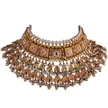Kundan Polki Necklace with earrings in 22 CT Gold ( HALLMARKED )