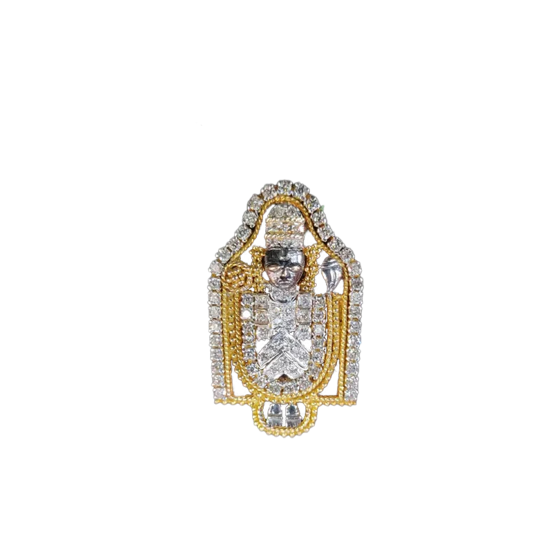 (PD-150) Shreenath ji in Diamond -1.19 CT, Gold-14 Kt- 11.770  (Hallmarked)